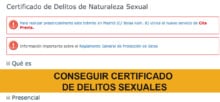 Conseguir Certificado Delito Sexual