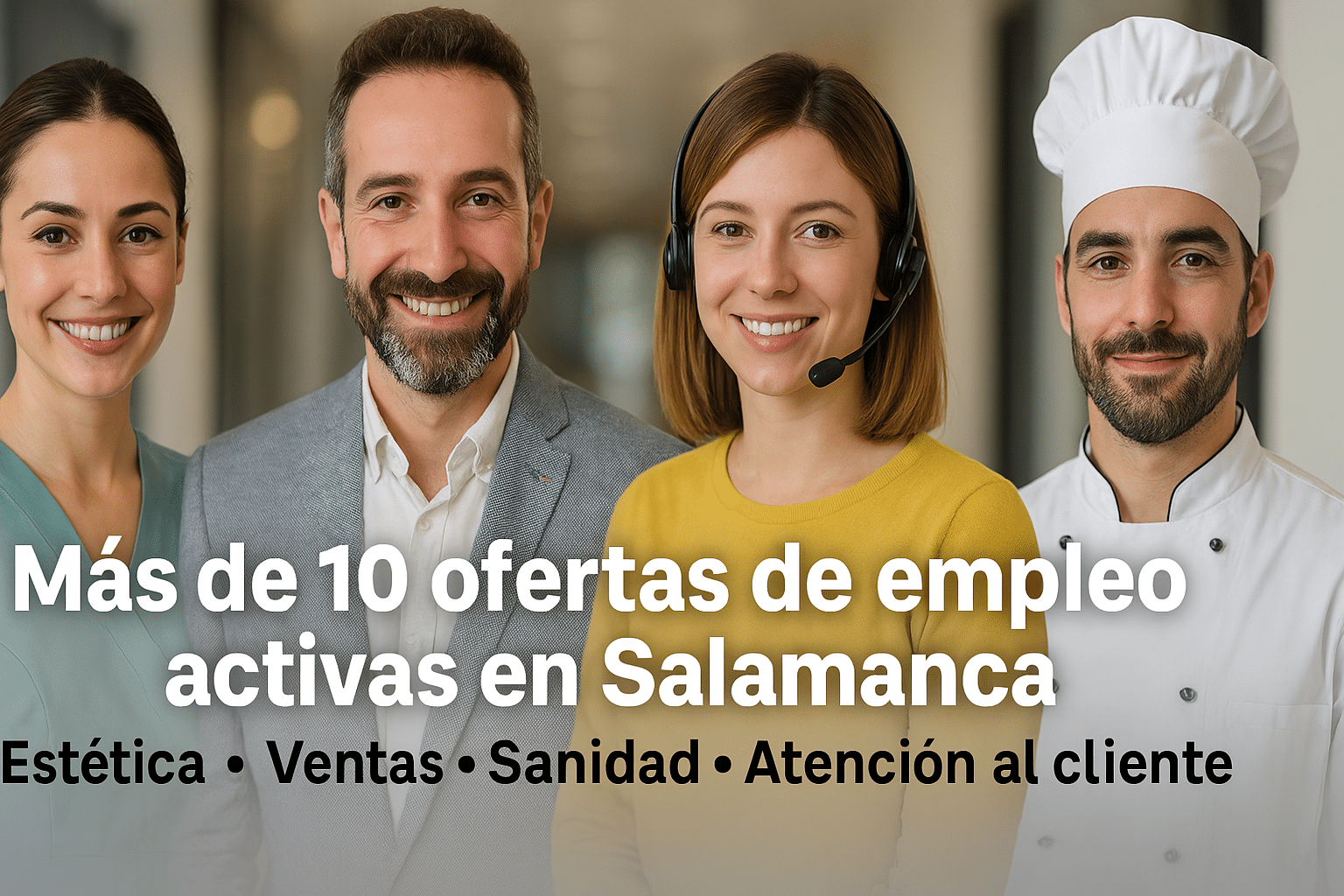 Más de 10 ofertas de empleo activas en Salamanca: estética, ventas, atención al cliente y sanidad con contratos indefinidos y sueldos de hasta 23.000 €