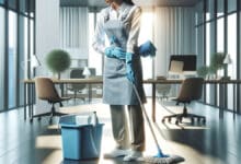 mujer limpiadora trabajo