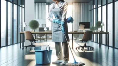mujer limpiadora trabajo