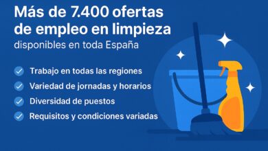 🔍 Más de 7.000 ofertas de empleo en limpieza disponibles en toda España