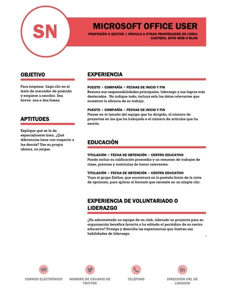 Plantilla Curriculum Vitae Impecable Descargar Plantilla Word