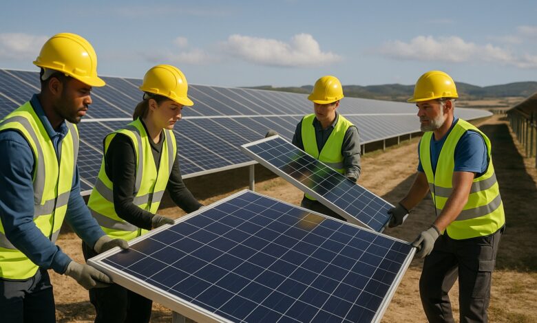 Nuevas vacantes para oficiales de electricidad en un parque solar en Cartagena