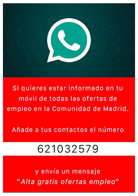 whatsapp ofertasempleo madrid